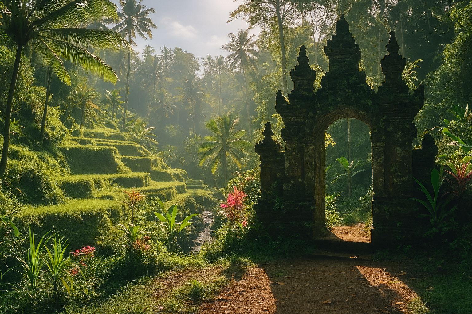 Uluwatu cliffs with the Indian Ocean below at golden hour